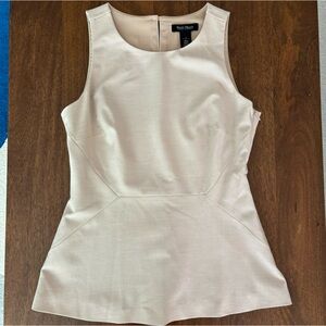 Structured Cream Shell Top Side Zip